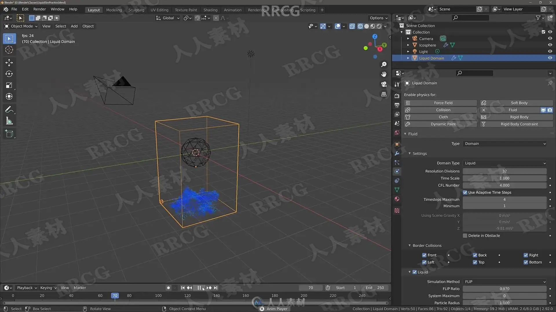 Blender液体流体模拟技术训练视频教程