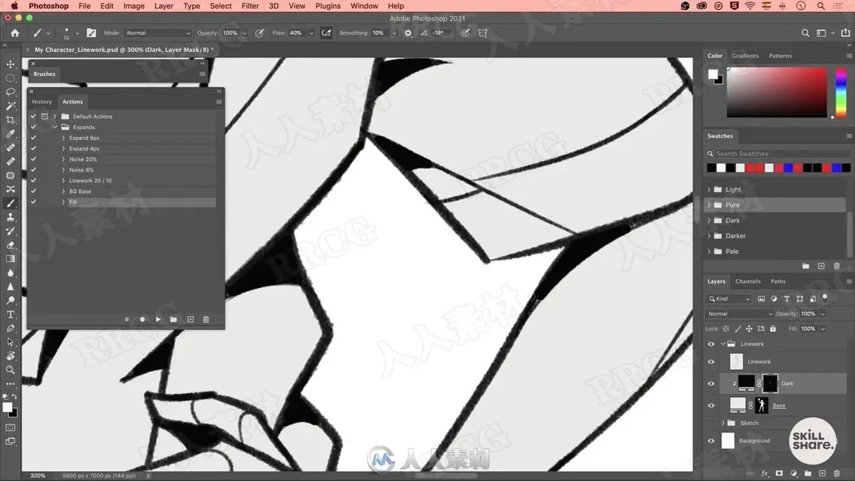 动态人物插画绘制着色实战课下载(5.5G附源文件/Photoshop) (17)
