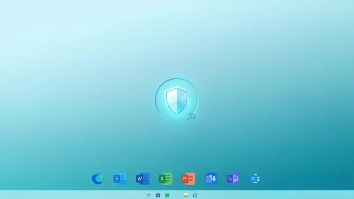 不忘初心 Win11 26H1 纯净精简版评测:2.81G 无更新插图 不忘初心 Win11 26H1 纯净精简版桌面示意,蓝青配色简洁无杂物