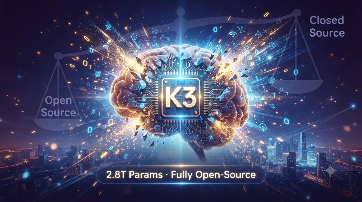 Kimi K3 正式开源，2.8T 参数 MoE 大模型全栈开放，性能直逼闭源天花板1