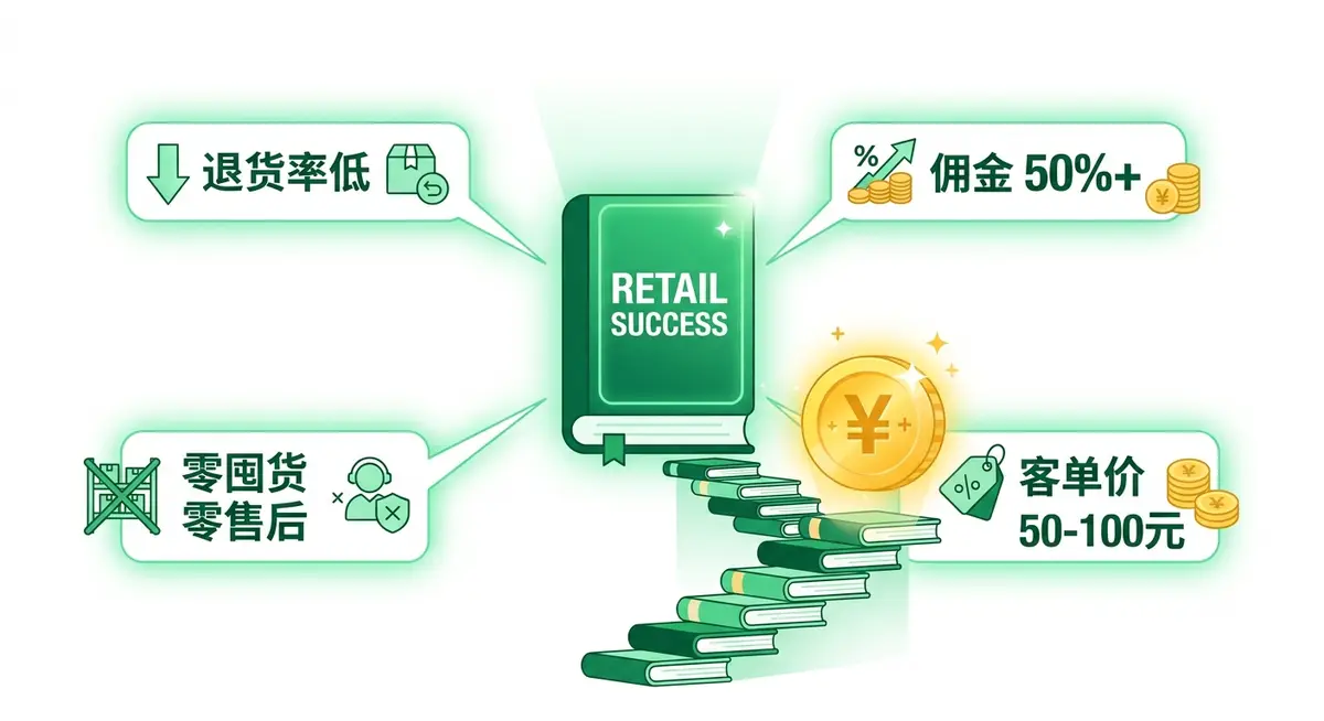 视频号 AI 图书带货 21 天实战，不露脸做视频挂小黄车赚佣金 (图书带货优势对比)