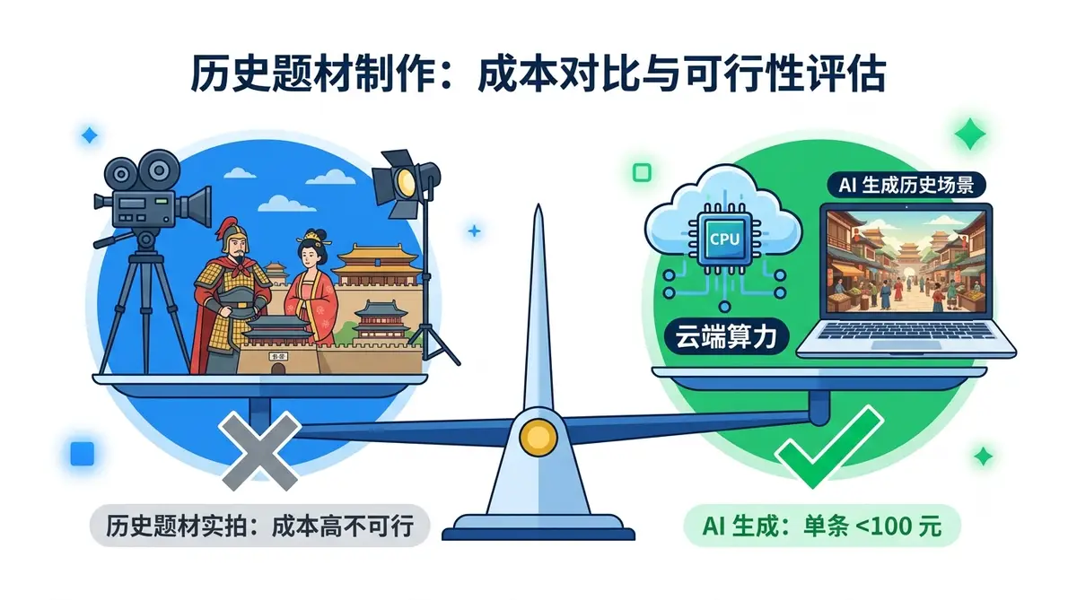 大驴说史 AI 历史课，64 万粉博主教零基础用 AI 做历史视频 (成本对比)