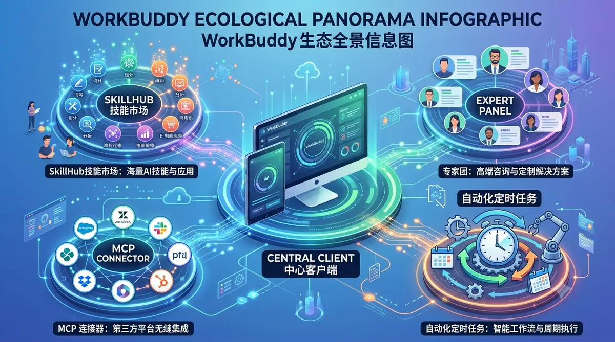 Codex 与 WorkBuddy 两款 AI 智能体工具选型对比封面图，左侧代码终端右侧办公应用 (4)