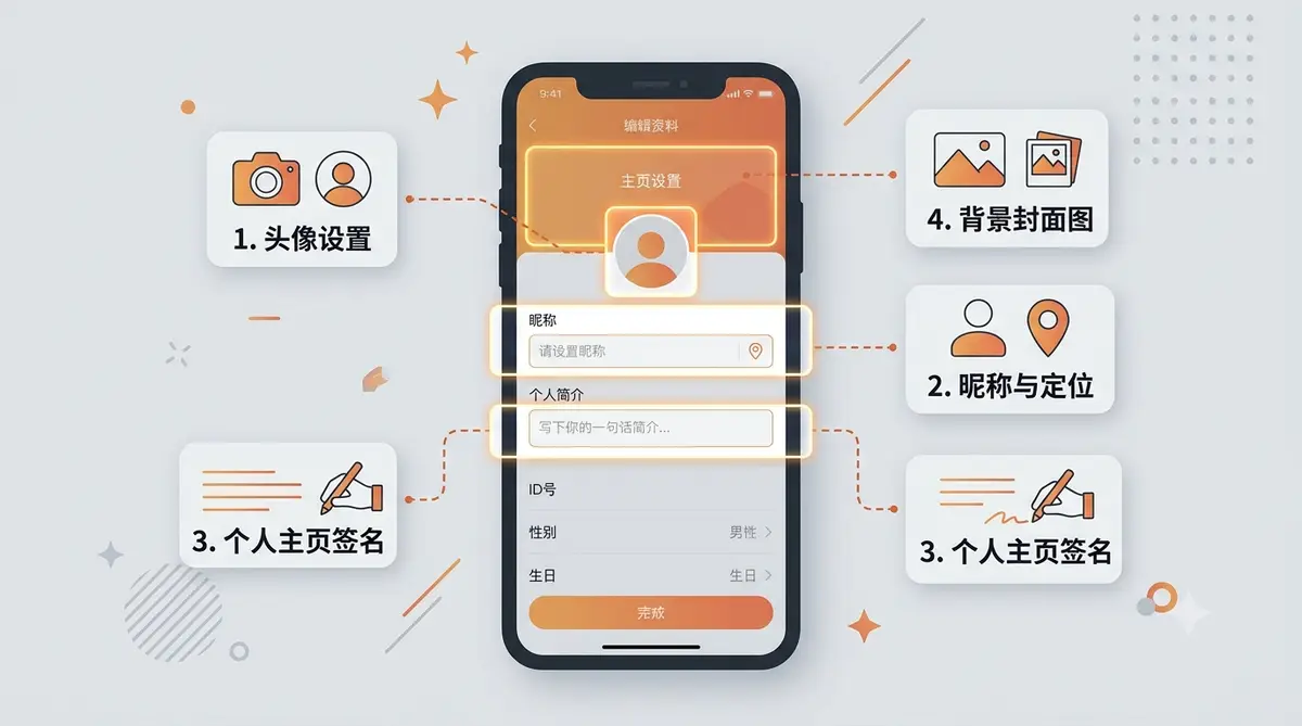 短视频起号全流程封面图，深色背景配发光手机竖屏与数据增长曲线1
