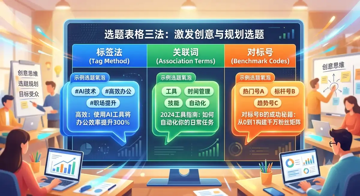 公众号矩阵流量池运营完整打法:选题+AI写稿+变现插图(2) 图2:AI 写稿流程——选题库 → 初稿 → 人工润色 → 配图发布。