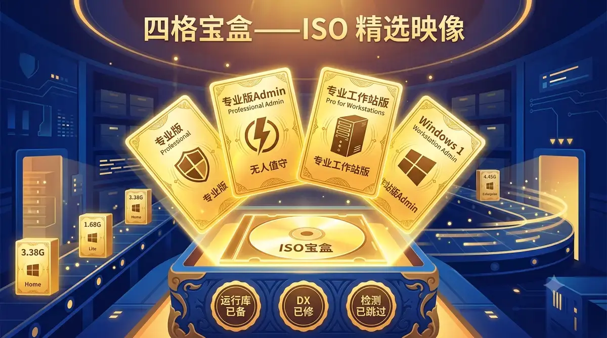不忘初心 Windows 11 25H2 纯净精简版:2.82G 四映像含专业工作站版、免检测安装详解