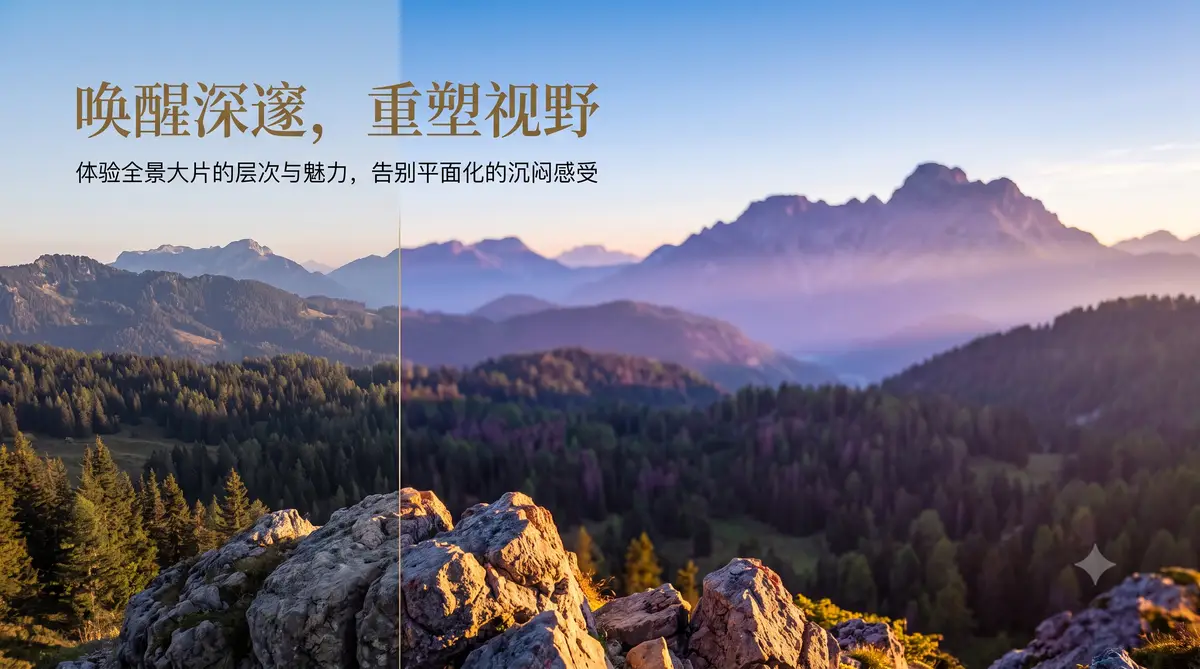 大气透视风光后期：Lightroom局部调整为层叠山峦照片重建近中远三层纵深(封面图)