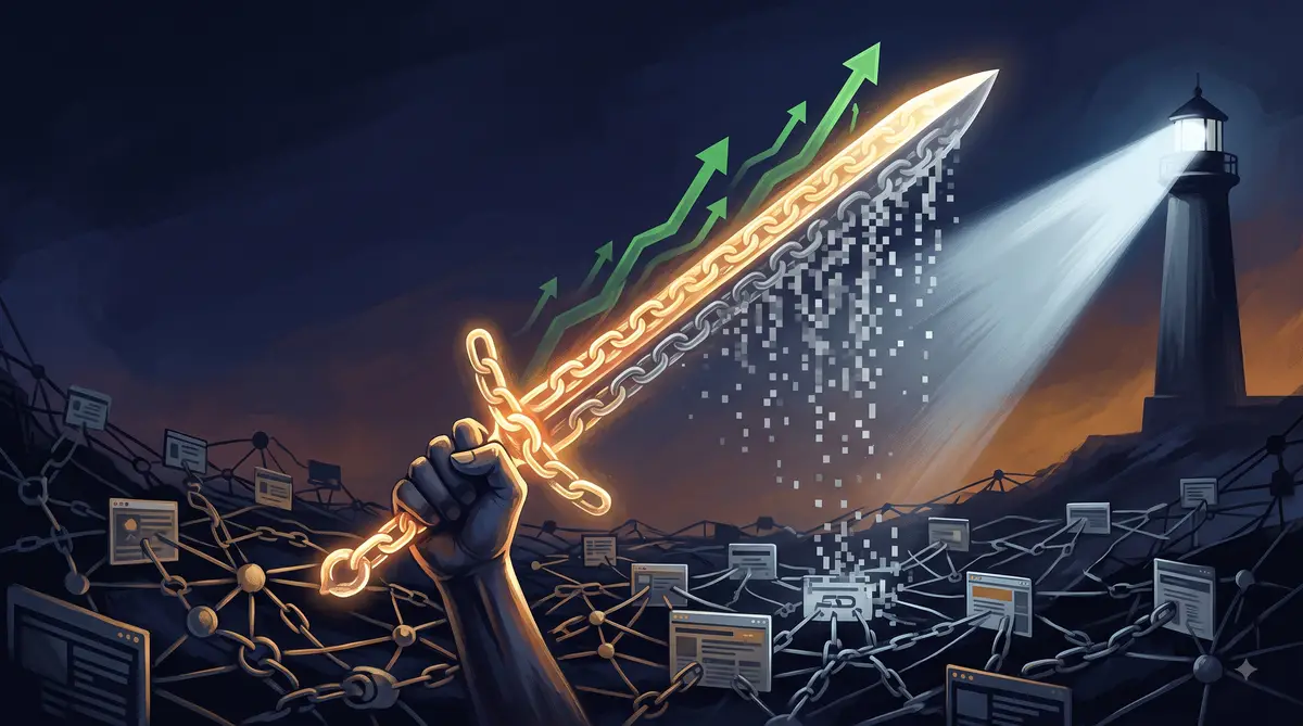 PBN大师课——aged域名站群与防检测SEO技术的双刃剑概念图(封面图)