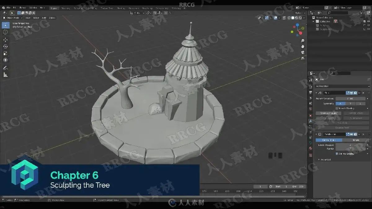 设计师在双屏电脑前使用Blender软件进行3D卡通风格人物与场景的高精度渲染与建模22