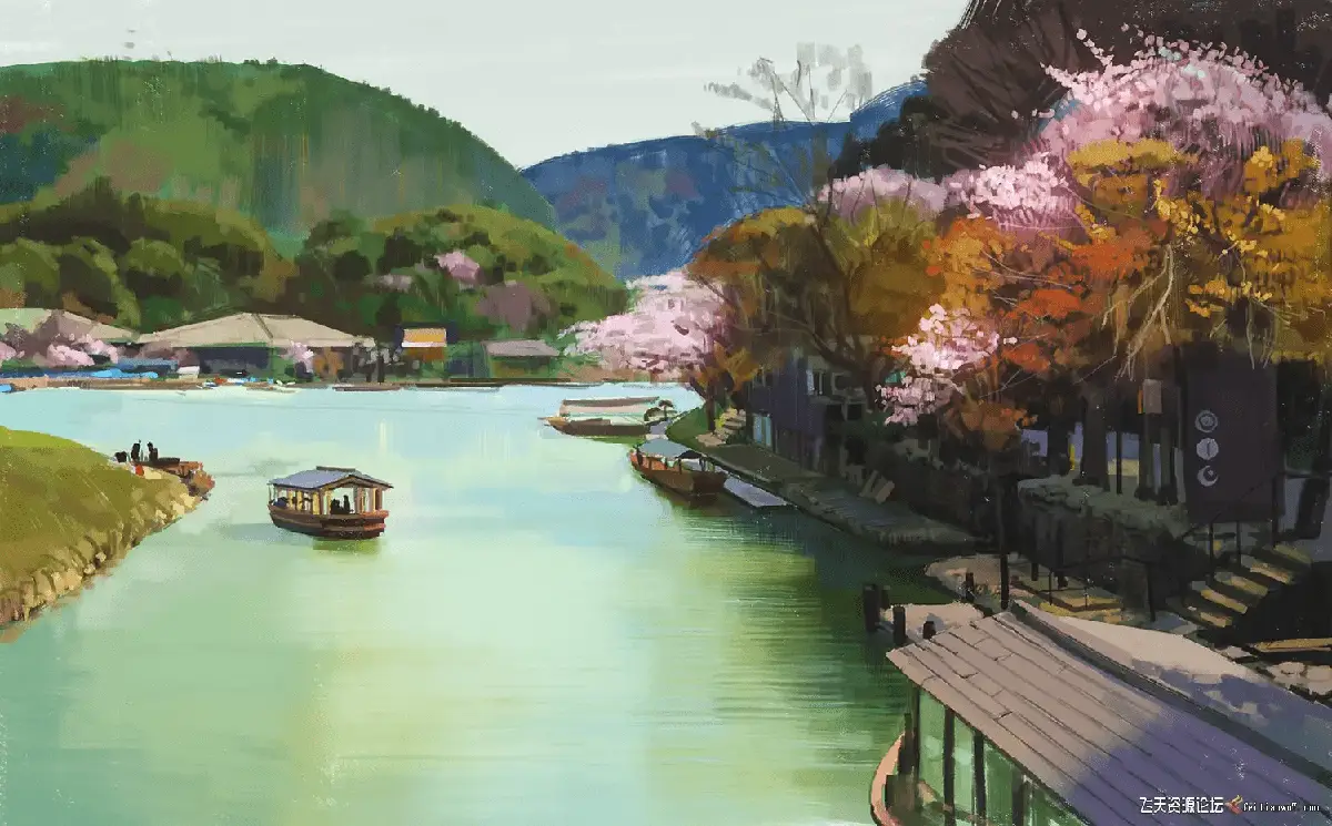 数字原画师在专业数位屏上学习Marc Brunet大师班第八季的高级VFX特效渲染与游戏UI设计实战视频9