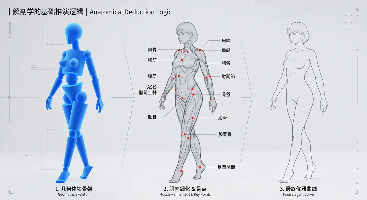 资深画师在专业数位屏前,观看 Sakimi Chan 讲解女性人体解剖学与复杂动态姿势的双语实战教程视频2