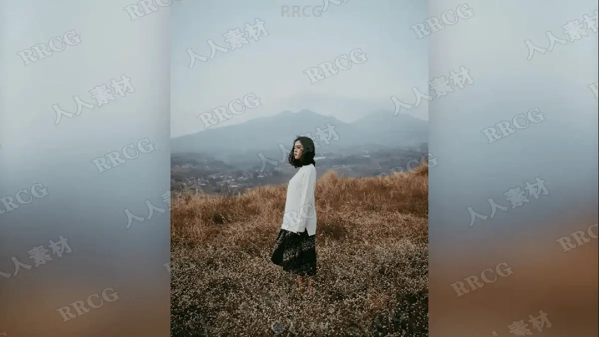 摄影师在专业显示器前使用Lightroom CC和Photoshop调整风光人像照片的柔和灯光与色彩平衡3