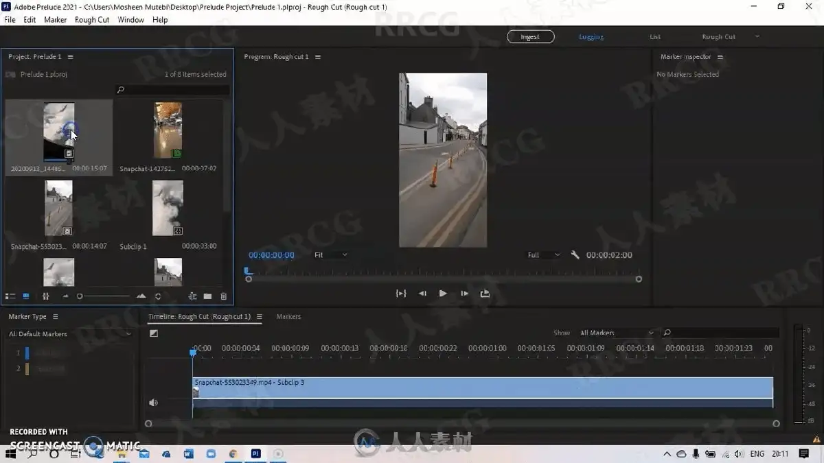 剪辑师在双屏工作站前运行Adobe Prelude与Premiere Pro，正将整理好的粗剪视频素材通过无缝协同工作流转移至PR时间线8
