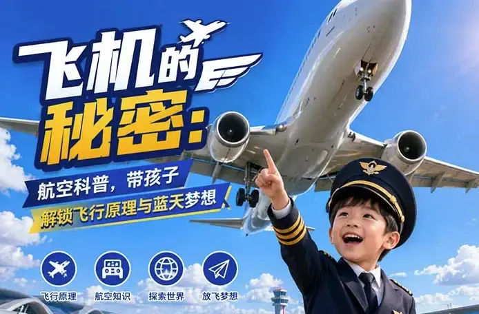 2026版《飞机的秘密》儿童航空科普课:动画图解物理与飞行原理