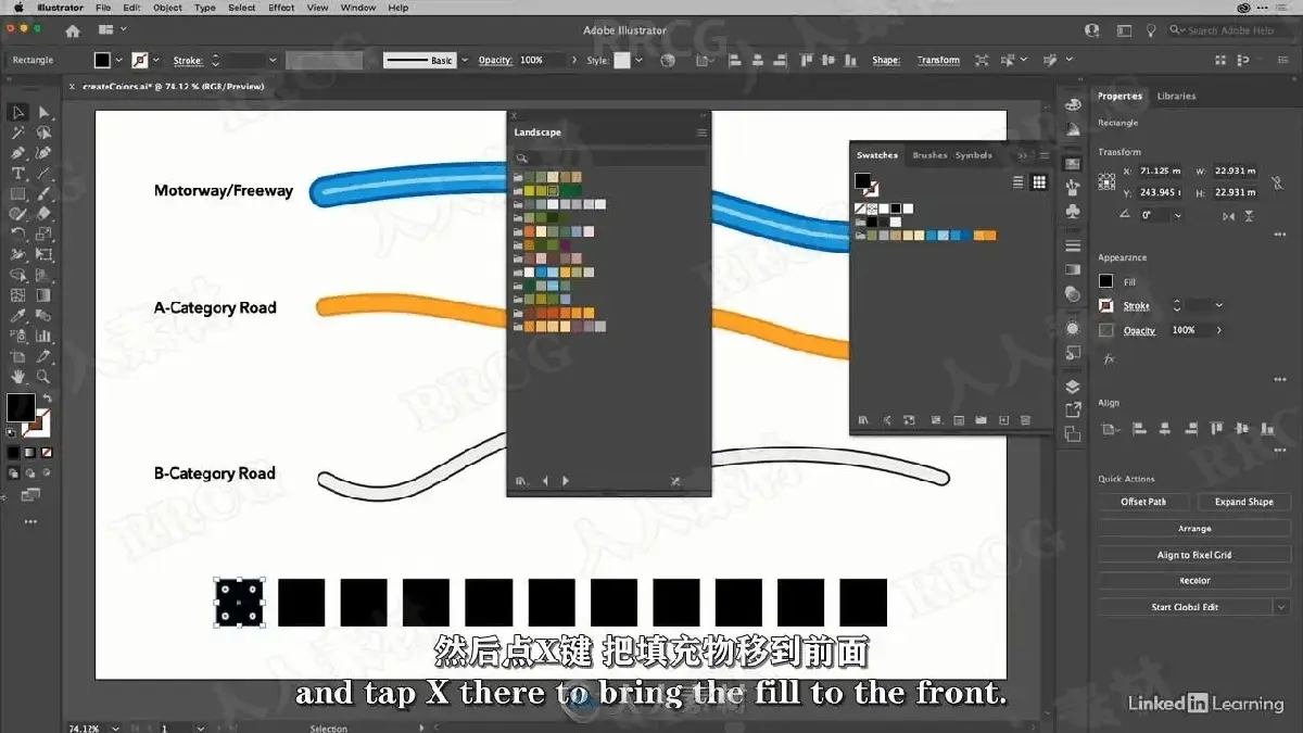 资深视觉设计师在光线明亮的工作室内，面对超高清专业绘图显示器，正熟练使用Adobe Illustrator的钢笔工具与高级蒙版功能，精细勾勒一张极具扁平化现代设计感的城市商业导览地图8