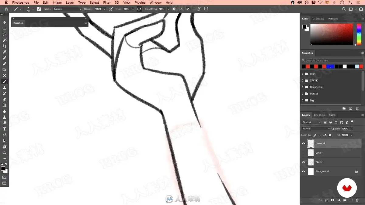 资深原画插画师在光线柔和的个人工作室中，正使用 Wacom 新帝数位屏在 Photoshop 中精细刻画一位极具动感与张力的赛博朋克风女性角色，左侧副屏清晰显示着作为光影参考的真实摄影照片19