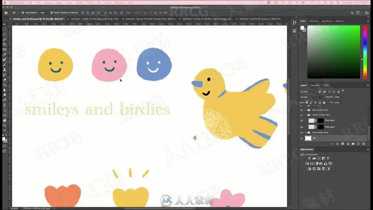 独立插画师在光线温馨的工作室内，正使用数位屏在Photoshop时间轴面板上精细调整一张卡通风格动态贴纸的逐帧播放速度，画面呈现出生动的循环动画效果5