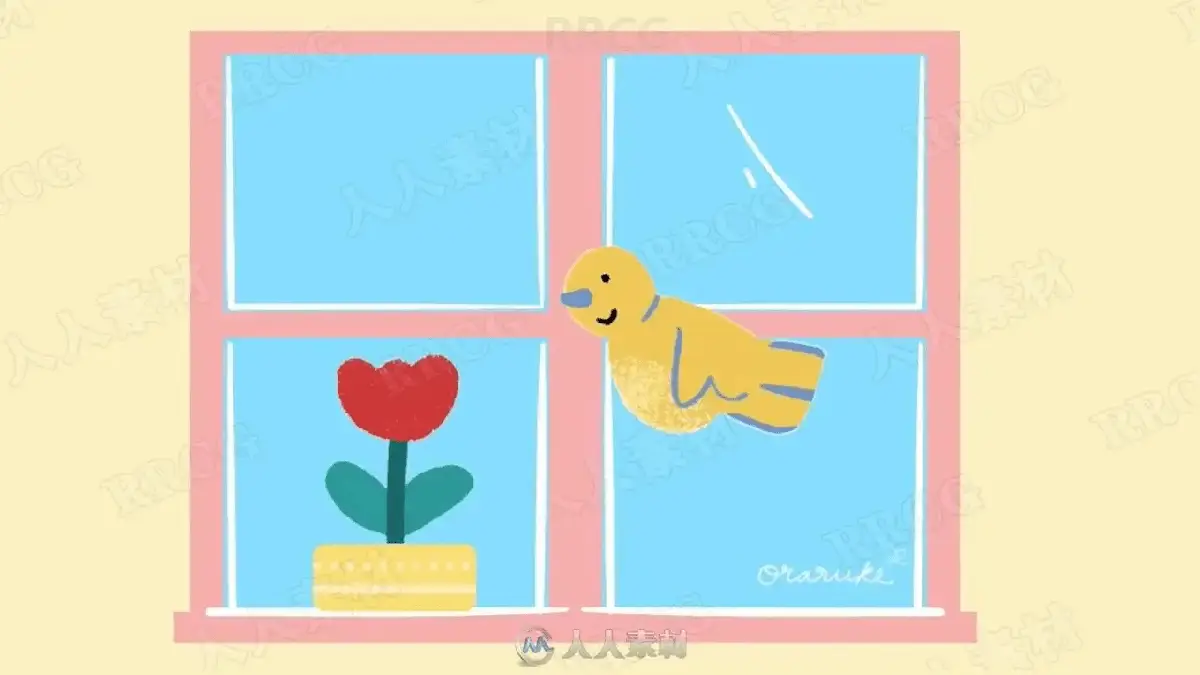 独立插画师在光线温馨的工作室内，正使用数位屏在Photoshop时间轴面板上精细调整一张卡通风格动态贴纸的逐帧播放速度，画面呈现出生动的循环动画效果13
