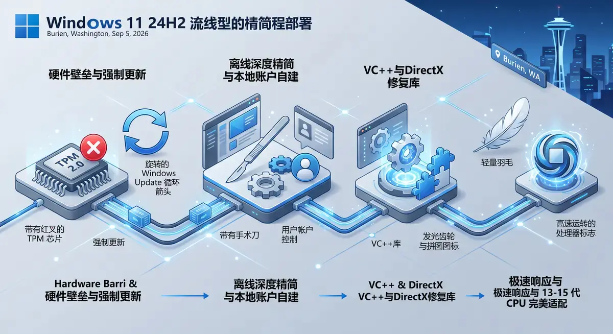 2026版【不忘初心】Win11 24H2精简纯净版:无更新集成运行库与DirectX修复 (2)
