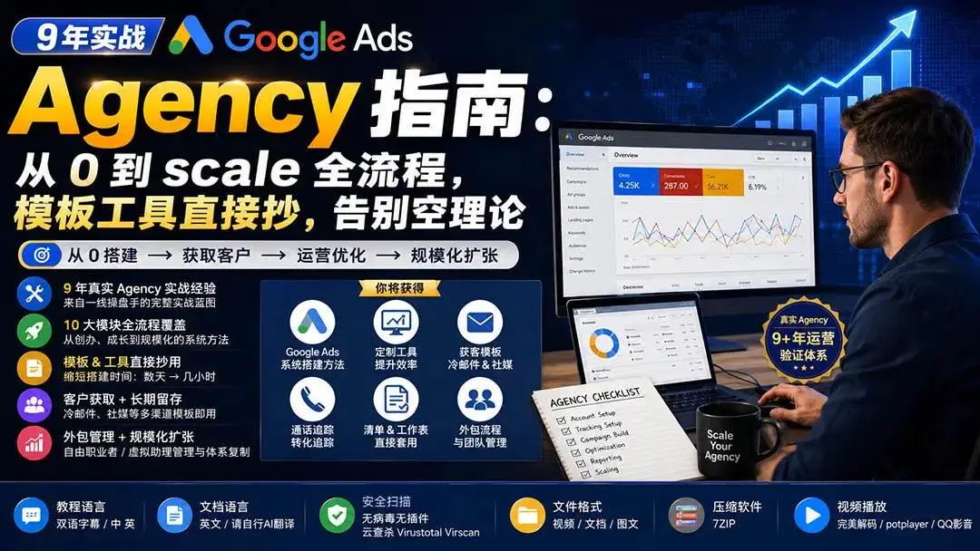 2026版Google Ads Agency指南:从获客到代投的高溢价操盘全解