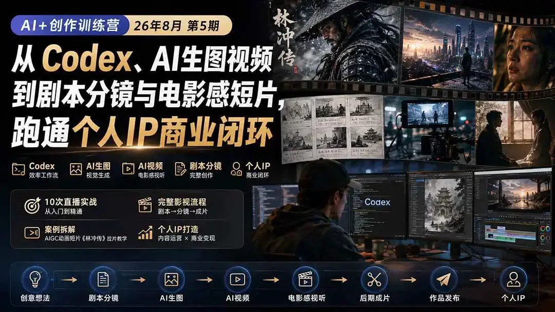 2026版AI影视创作与IP变现实战:Codex工作流与电影感短片全解 (1)