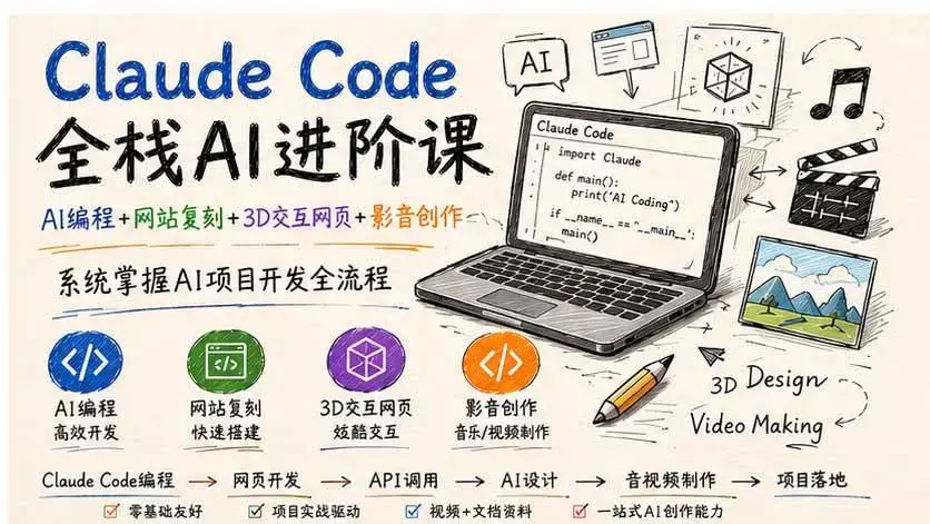 2026版Claude Code全栈开发:从本地部署到3D交互网页实战