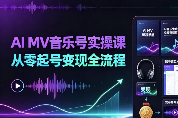2026版AI MV音乐号变现实战课：DeepSeek分镜与完美对嘴型全解