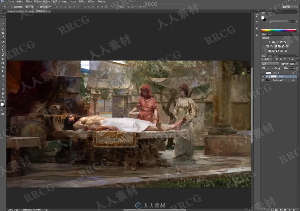Craig Mullins《希腊葬礼》原画插画图文教程 (附PSD源文件) (2)