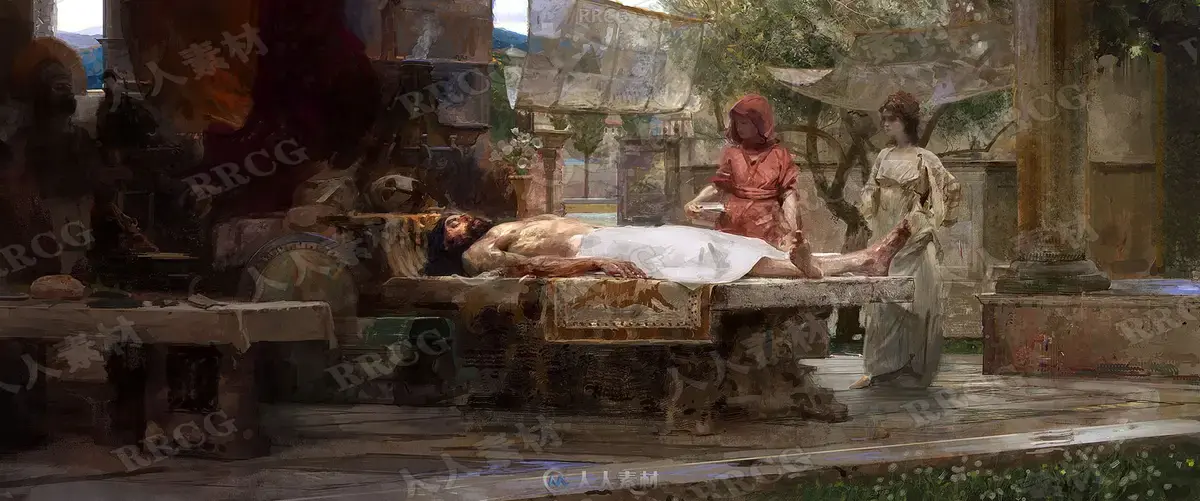 Craig Mullins《希腊葬礼》原画插画图文教程 (附PSD源文件) (8)