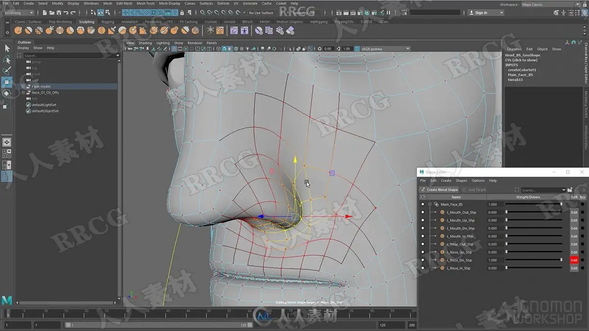 Maya 角色面部表情绑定动画大师级教程12 章节高清视频 显示更多行 (8)
