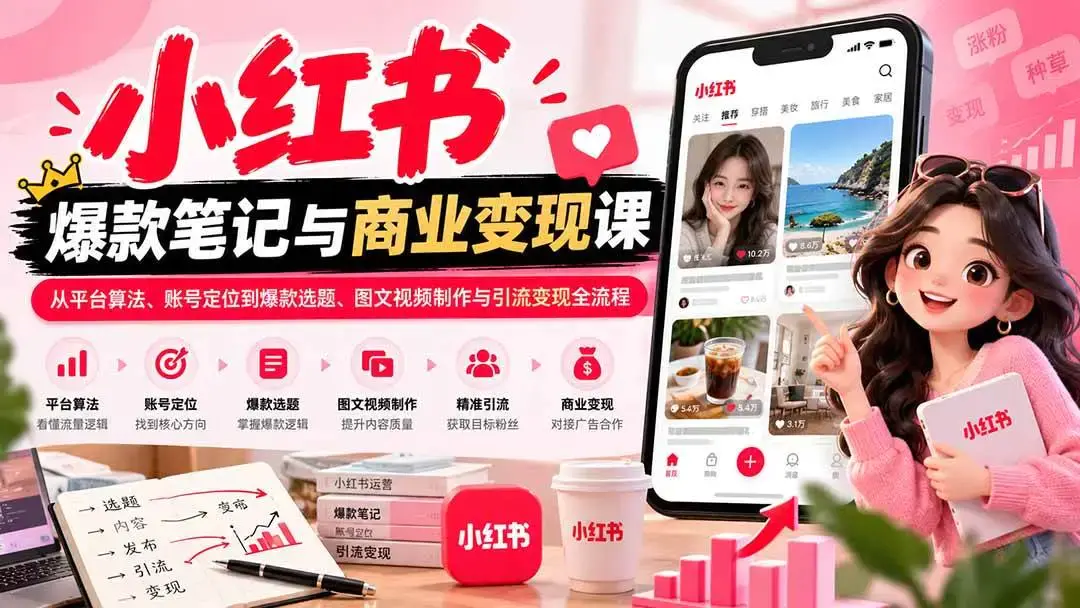 2026小红书爆款笔记与商业变现全流程实战课教程下载