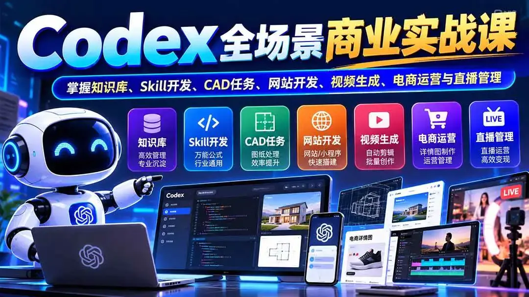 2026最新Codex全场景商业实战课视频教程下载(无水印版)